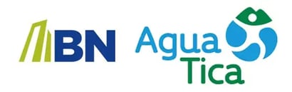 Logotipos del Banco Nacional y del programa Agua Tica colocados juntos sobre fondo blanco.