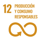 Objetivo de Desarrollo Sostenible número 12: Producción y consumo responsables, con ícono de infinito con flechas.