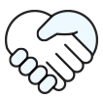 Dos manos entrelazadas formando un corazón, representación de confianza o alianza.