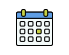 Ícono de calendario con un día resaltado, representando fecha importante o recordatorio financiero.