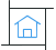 Ícono de planos arquitectónicos con una casa delineada, relacionado con diseño o proyección de inmuebles.