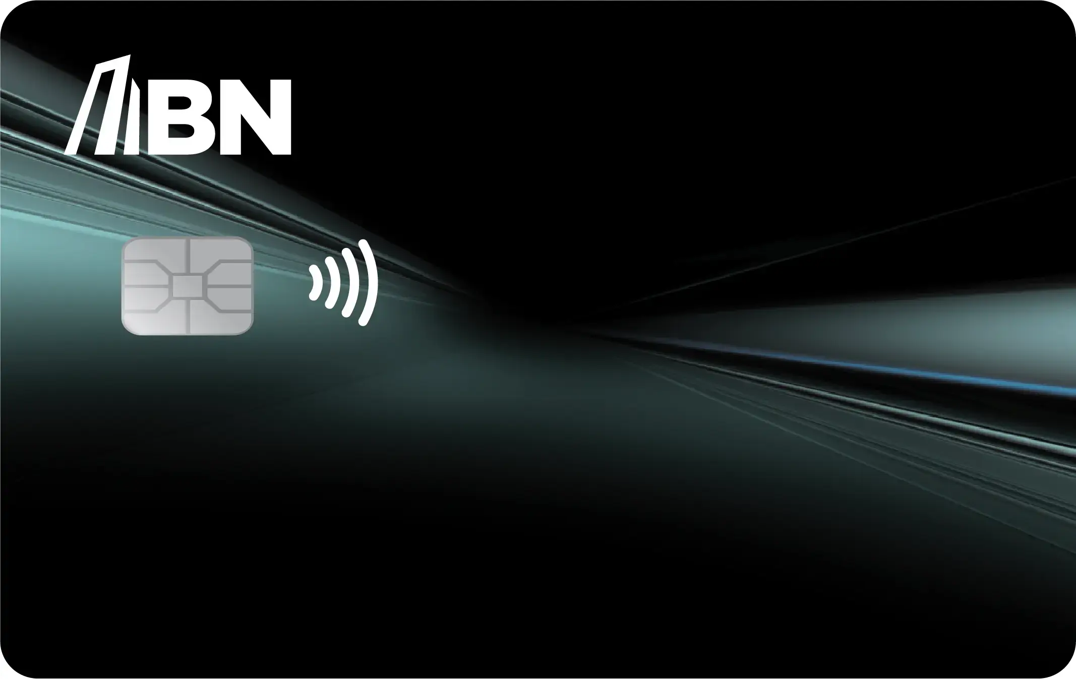 Tarjeta de crédito BN Infinite con diseño azul profundo y franja plateada lateral.