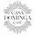 Logotipo gris de Casa Dominga Café con diseño ornamental y tipografía elegante