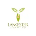 Logotipo del Jardín Botánico Lankester con diseño de flor estilizada verde y texto en tipografía elegante