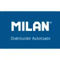Logotipo de MILAN sobre fondo azul con texto “Distribuidor Autorizado”