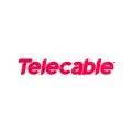 Logotipo de Telecable en color fucsia sobre fondo blanco