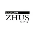 Logotipo de Calzado Zhus by G y G en fondo blanco con tipografía elegante y mariposa negra