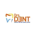 Logotipo de Drs. Dent con diseño de diente en colores naranja y azul y texto salud dental para todos