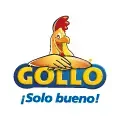 Logo de Gollo con el gallo amarillo y rojo y el texto “¡Solo bueno!”.