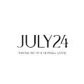 Logotipo de JULY24 en fondo blanco con tipografía elegante.