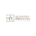 Logotipo de Mueblería Pérez Luna con texto El arte del buen mueble en fondo blanco