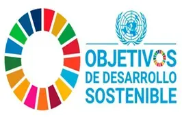 Logotipo de los Objetivos de Desarrollo Sostenible con el círculo multicolor.