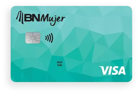 Fotografía de una tarjeta BN mujer VISA