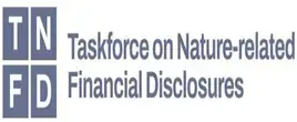 Logotipo de TNFD Taskforce on Nature-related Financial Disclosures en fondo blanco.