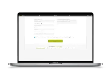 Formulario en línea del Banco Nacional de Costa Rica para completar datos personales y reservar una cita.