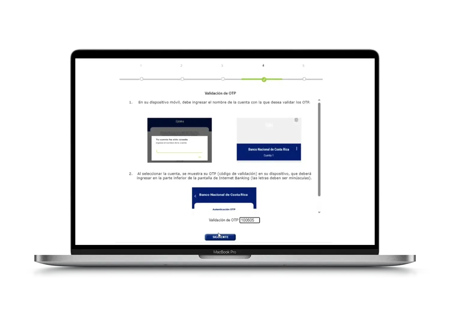 Pantalla de finalización del proceso de activación de BN Token Celular con botón de desconexión.